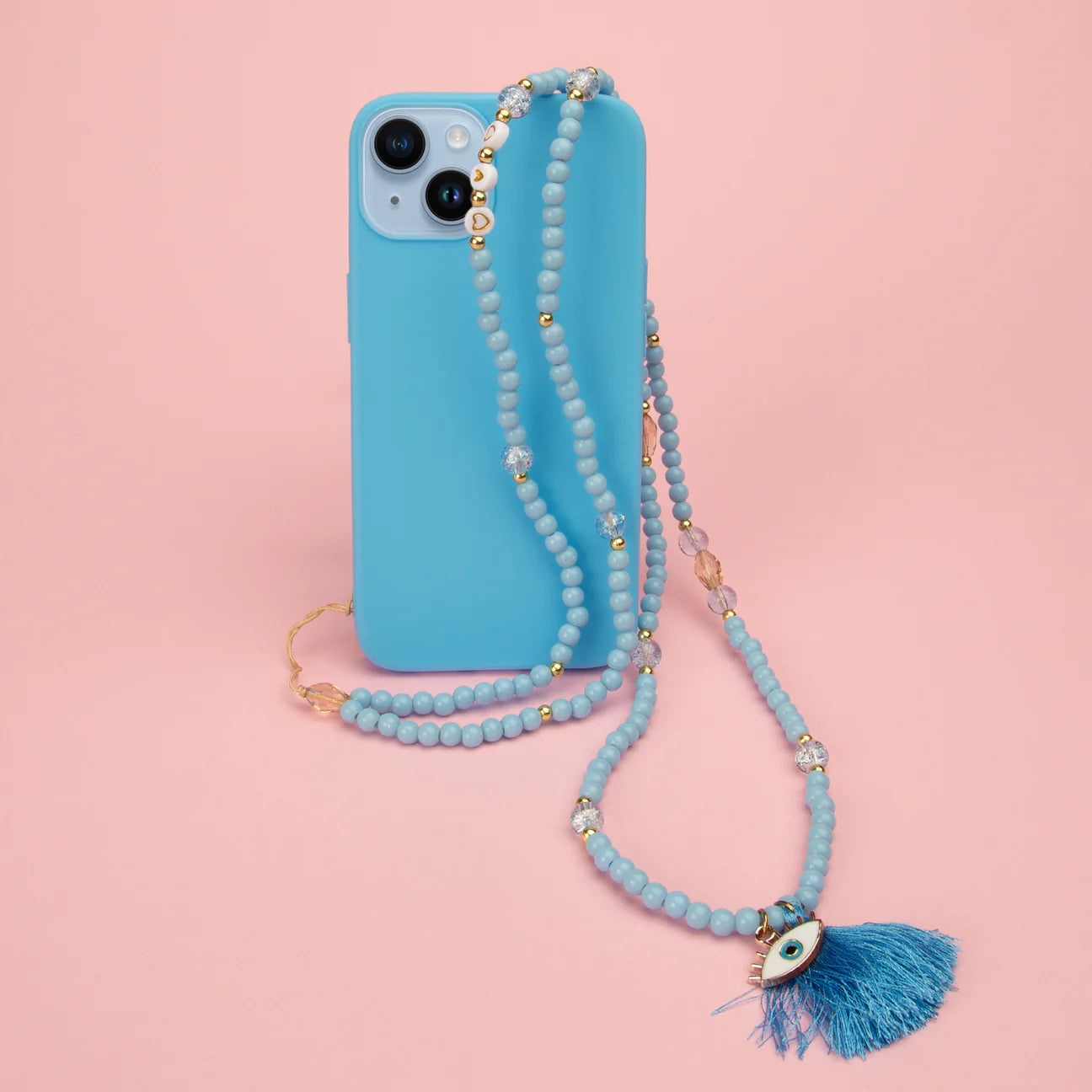 Laccio da collo da 60cm con perline, universale per smartphone