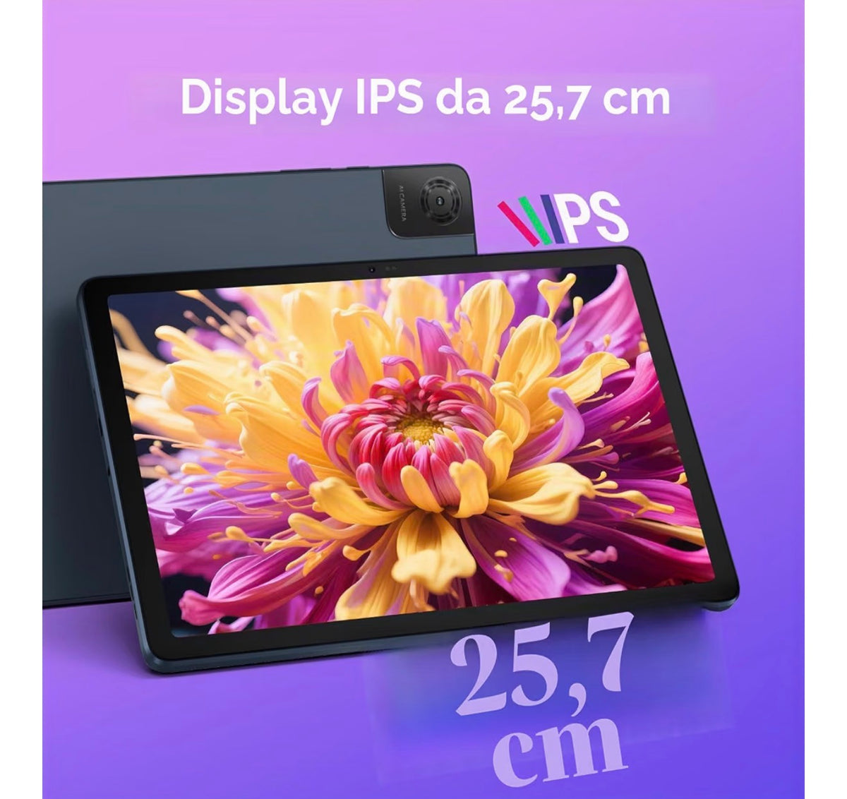 TCL Tab 10 Gen 4 Tablet, Schermo IPS da 10,1", 4GB + 64GB, Batteria da 6000mAh con Ricarica Rapida da 18W, IP54