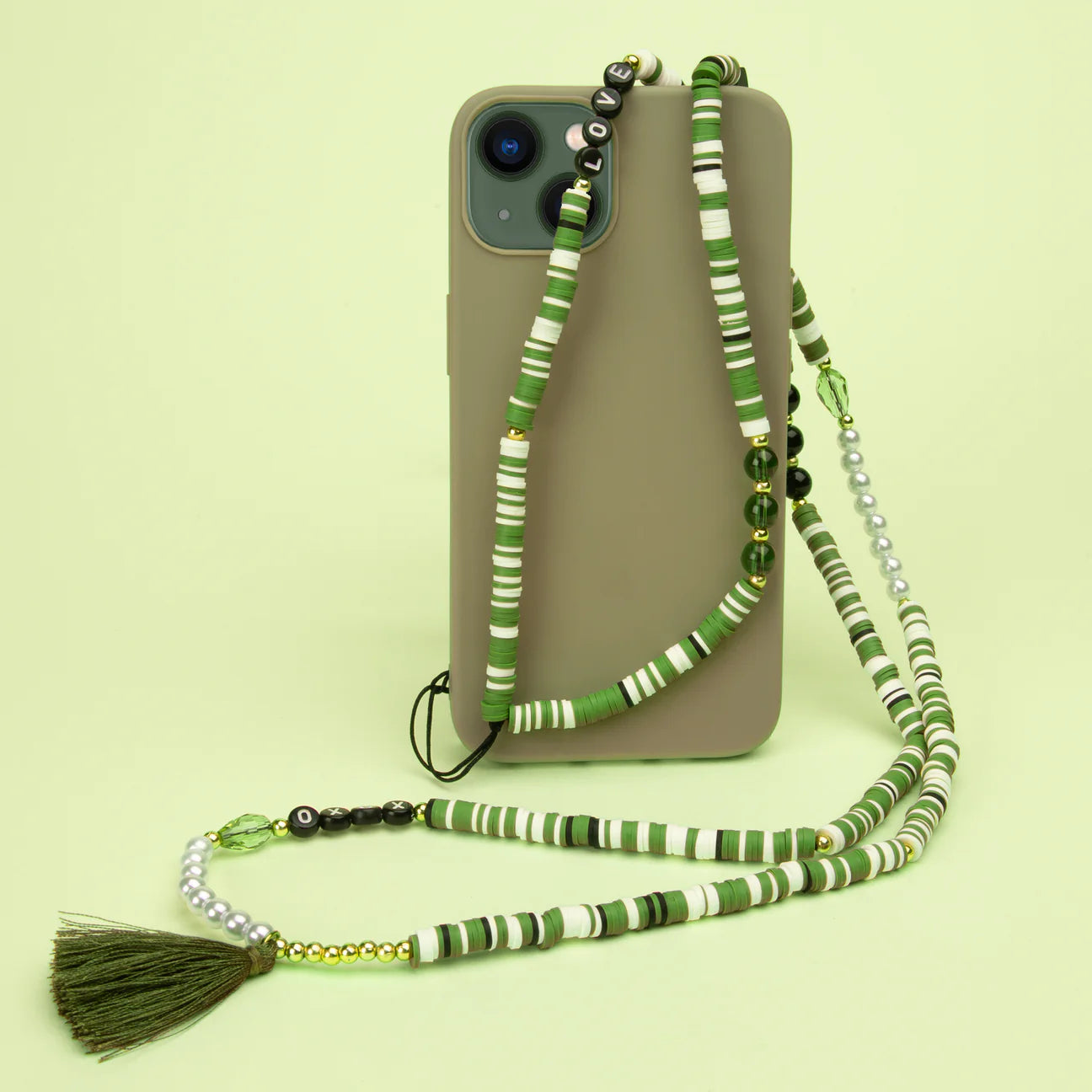 Laccio da collo da 60cm con perline, universale per smartphone